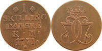 DENMARK SKILLING Christian VII. (1766-1808) -