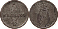 NORWAY 2 SKILLING Karl XIV. Johann (1818-1844) -