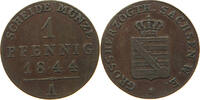 SACHSEN WEIMAR EISENACH PFENNIG Karl Friedrich 1828-1853 -