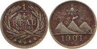 GUATEMALA 1/4 REAL 1901 S 6,00 EUR  plus 5,99 EUR verzending