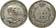 WÜRTTEMBERG MEDAILLE Karl 1864-1891 (Schiller) Auf sein 25-jähriges Regierungsjubiläum -