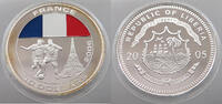 LIBERIA 10 DOLLARS FRANCE FOOTBALL -