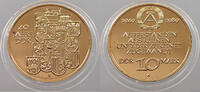 DDR 10 MARK 40 Jahre DDR VERGOLDET -