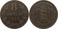 GUERNSEY 8 DOUBLES Edward VII., 1901 - 1910 -