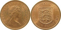 JERSEY NEW PENNY 1971 Elizabeth II. (1952-2022) VZ 5,00 EUR  plus 5,99 EUR verzending