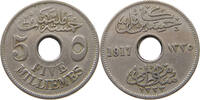 EGYPT 5 MILLIEMES Hussein Kamel (1914-1917) -