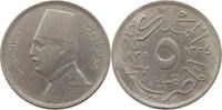 EGYPT 5 MILLIEMES Fuad I. 1922-1936 -