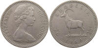 RHODESIA 25 CENTS Elizabeth II. (1952-2022) -