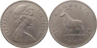 RHODESIA 25 CENTS Elizabeth II. (1952-2022) -