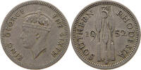 SOUTHERN RHODESIA 3 PENCE George VI. (1936-1952) -