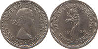 RHODESIA AND NYASALAND 3 PENCE Elizabeth II. (1952-2022) -