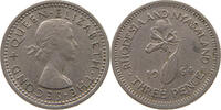 RHODESIA AND NYASALAND 3 PENCE Elizabeth II. (1952-2022) -