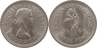 RHODESIA AND NYASALAND 3 PENCE Elizabeth II. (1952-2022) -