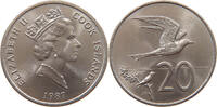 COOK ISLANDS 20 CENTS 1987 Elizabeth II. (1952-2022) VZ 8,00 EUR  plus 5,99 EUR verzending