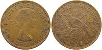 NEW ZEALAND PENNY Elizabeth II. (1952-2022) -