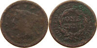 UNITED STATES OF AMERICA LARGE CENT Braided Hair -
