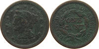 UNITED STATES OF AMERICA LARGE CENT Braided Hair -