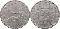 2 PESETAS 1870 SPAIN Provisional Government SS