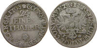 Schwarzburg-Rudolstadt 1/24 Taler Johann Friedrich 1744-1767 -