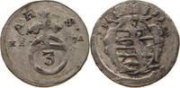 Sachsen Coburg Dreier Albrecht III. 1680-1699 -
