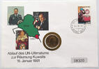 UNITED STATES OF AMERICA STATIONERY QUARTER GOLD PLATED -