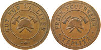 TSCHECHOSLOWAKEI TEPLITZ TOKEN MARKE FREIW. FEURWEHR, TEPLITZ, GUT FÜR 1/2 LITER -