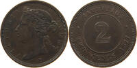MAURITIUS 2 CENTS Victoria 1837-1901 -