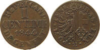 CENTIME 1844 SCHWEIZ GENF GENEVE  SS