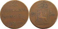 NORWAY 2 SKILLING Karl XIV. Johan (1818-1844) -