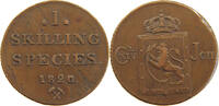 NORWAY SKILLING Karl XIV. Johan (1818-1844) -