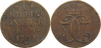 DENMARK SKILLING Christian VII. (1766-1808) -