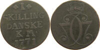 DENMARK SKILLING Christian VII. (1766-1808) -