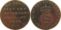 DENMARK 1/15 SPECIEDALER Christian VII. (1766-1808) CONTEMPORARY FAKE IN COPPER -