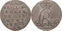 DENMARK 2 SKILLING Christian VII. 1766-1808 -