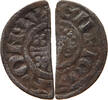 GREAT BRITAIN PENNY 1/2 CUT HENRI III. 1216-1272 -