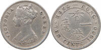 HONG KONG 10 CENTS Victoria 1837-1901 -
