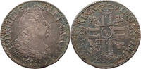 FRANCE ECU Louis XIV. (1643–1715) OVERSTRUCK -
