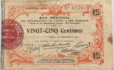 FRANCE 25 CENTIMES AEDENNES -