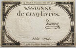 FRANCE 5 LIVRES ASSIGNAT -