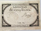 FRANCE 5 LIVRES ASSIGNAT -