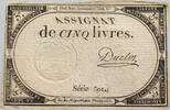 FRANCE 5 LIVRES ASSIGNAT -