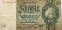 DEUTSCHLAND 50 MARK 1933 SS 21,00 EUR  plus 5,99 EUR verzending
