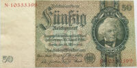 DEUTSCHLAND 50 MARK 1933 SS 19,00 EUR  plus 5,99 EUR verzending