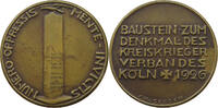 Köln Medaille Bronzemedaille 1926 (Grasseger) Baustein zum Denkmal des Kreiskrieger-Verbandes. -
