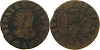 FRANCE DOMBES DENIER TOURNOIS Gaston d'Orléans (1627 - 1650) -