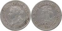 CEYLON 10 CENTS 1894 Victoria 1837-1901 VF