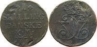 DENMARK SKILLING Christian VII. (1766-1808) -