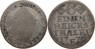 BRANDENBURG PREUSSEN 1/6 TALER Friedrich II. (1740-1786) -