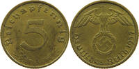 DRITTES REICH 5 REICHSPFENNIG DEZENTRIERT -