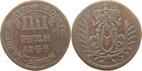 MÜNSTER BISTUM 4 PFENNIG Klemens August von Bayern (1719-1761) -